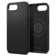 Carcasa Spigen pentru iPhone 16E, Liquid Air, negru + 9H Tempered Glass