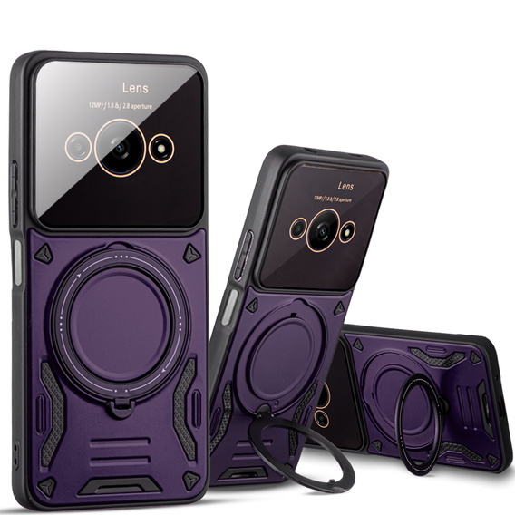 Husă blindată pentru Xiaomi Redmi A3, Magnetic Ring, violet