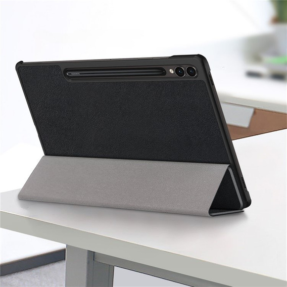 Husă pentru Samsung Galaxy Tab S9 Plus, Smartcase cu spațiu pentru stylus, negru