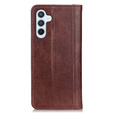 Huse pentru Samsung Galaxy A35 5G, Wallet Litchi Leather, maro