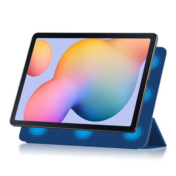 Husă pentru Samsung Galaxy Tab S6 Lite Tri-fold, Magnetic smartcase, albastru închis