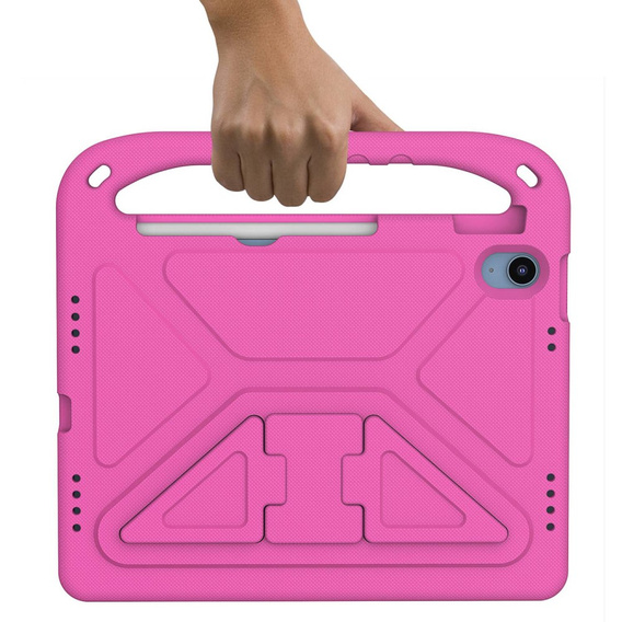 Husă pentru copii pentru iPad 11" 2025 A16 (11 gen.) / iPad 10.9" 2022 (10 gen.), cu mâner, roz