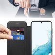 Cu clapetă pentru Samsung Galaxy S22 5G, RFID Wallet MagSafe CamShield, negru