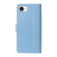 Husă cu clapetă pentru iPhone 16E, Rhombus Crossbody Leather, albastru