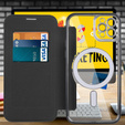 Cu clapetă pentru iPhone 11 Pro Max, RFID Wallet MagSafe CamShield, negru