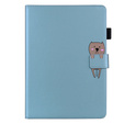 Husă pentru iPad 10.2" 2021/2020/2019 (9/8/7 gen.), cu clapetă, animal, albastru