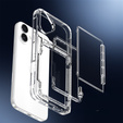 Husă pentru iPhone 16 Plus, Card Holder Kickstand, transparent