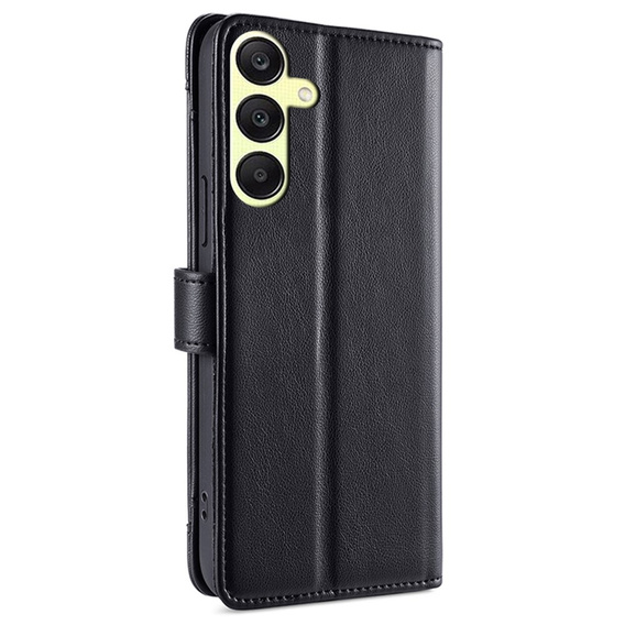 Cu clapetă pentru Samsung Galaxy A25 5G, Wallet Zipper Pocket, negru