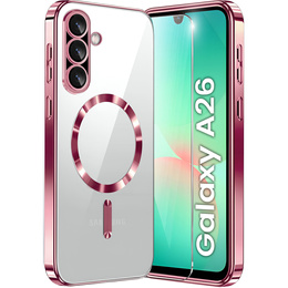 Husă pentru Samsung Galaxy A26, Electro MagSafe, roz rose gold + Sticlă pentru ecran