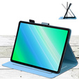 Husă pentru iPad 10.2" 2021/2020/2019 (9/8/7 gen.), cu clapetă, animal, albastru