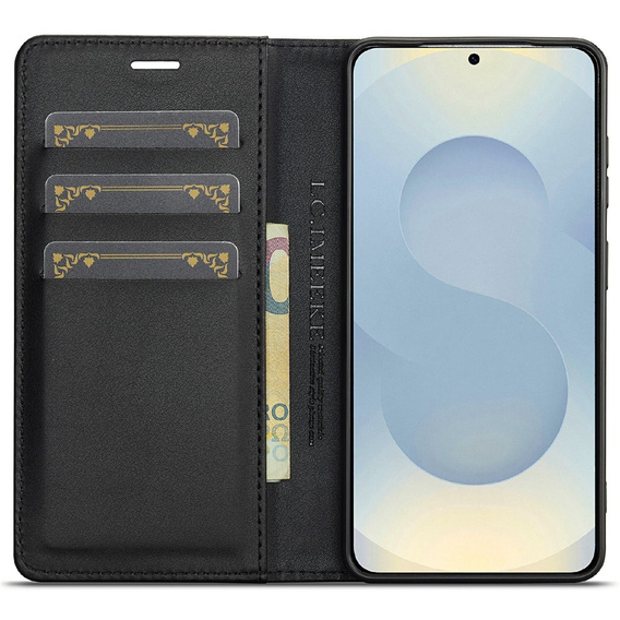 LC.IMEEKE Carcasă flip din carbon pentru Samsung Galaxy A37 5G, negru