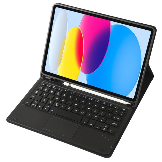 Carcasă + tastatură iPad 10.9 2022 10 Gen, TouchPad Pen Slot, negru