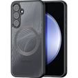 Carcasă DuxDucis pentru Samsung Galaxy S23 FE, Aimo Case, pentru MagSafe, transparent / negru