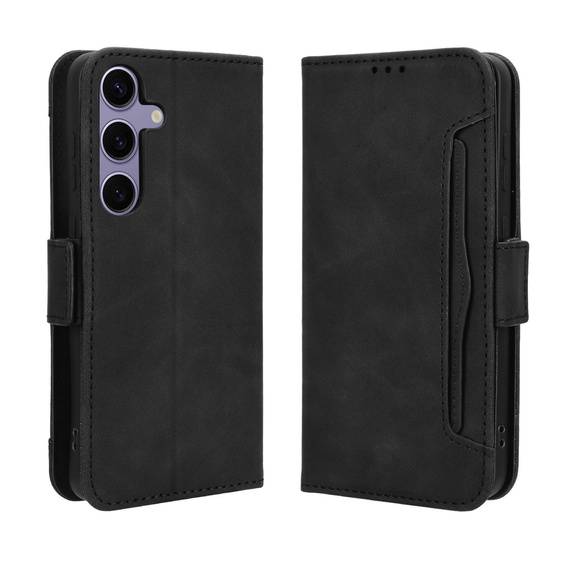Cu clapetă pentru Samsung Galaxy S25 FE, Card Slot, negru