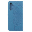 Cu clapetă pentru Samsung Galaxy M34 5G, Butterfly, albastru