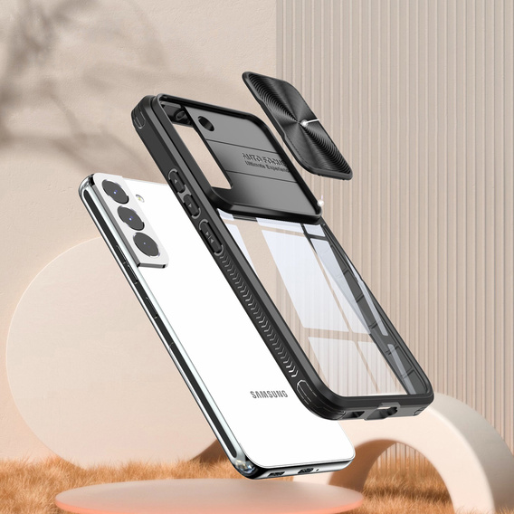 Huse pentru Samsung Galaxy S21 FE, Slide Camera, negru