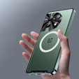 Carcasă de protecție pentru camera foto pentru OnePlus 12 5G, CamShield MagSafe, transparent / verde
