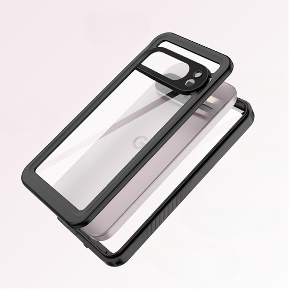 Husă impermeabilă IP68 pentru Google Pixel 9 Pro, Redpepper, negru