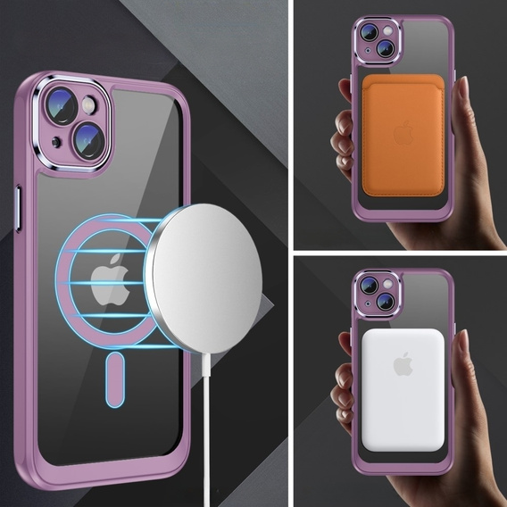 Husă pentru iPhone 15 Plus, ERBORD Impact Guard, MagSafe, violet