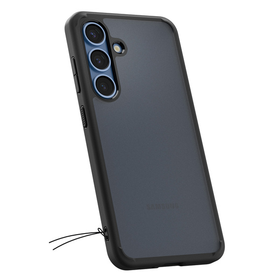 Carcasa Spigen pentru Samsung Galaxy S25+ Plus, Ultra Hybrid, negru / mat + sticlă temperată 9H