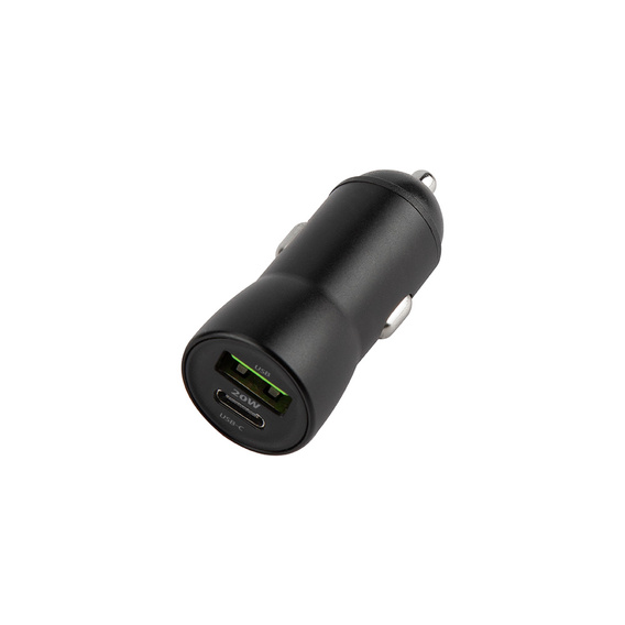 Încărcător auto Maxlife PD/QC 20W cu cablu USB-C – USB-C 60W pentru smartphone-uri, tablete, dispozitive de navigație și alte dispozitive cu USB/USB-C