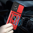 Husă blindată pentru Motorola Moto G24 / G24 Power / G04, CamShield Slide, roșu