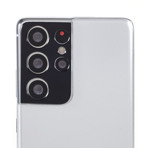 Capac metalic pentru camera foto pentru Samsung Galaxy S21 Ultra, albastru