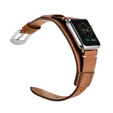 Curea din piele pentru Apple Watch 1/2/3/4/4/5/6/6/7/8/SE/Ultra 42/44/45/49mm, maro