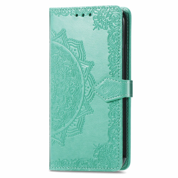 Cu clapetă pentru Motorola Moto G24 / G24 Power / G04, Mandala, verde
