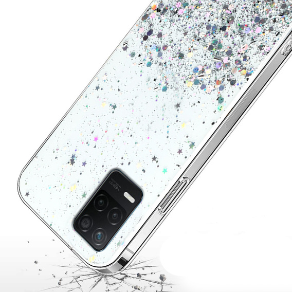 Huse pentru Realme 8 5G, Glittery, transparentă