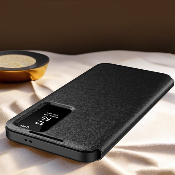 Husă cu clapetă pentru Samsung Galaxy S23 Ultra, Smart View Wallet, negru