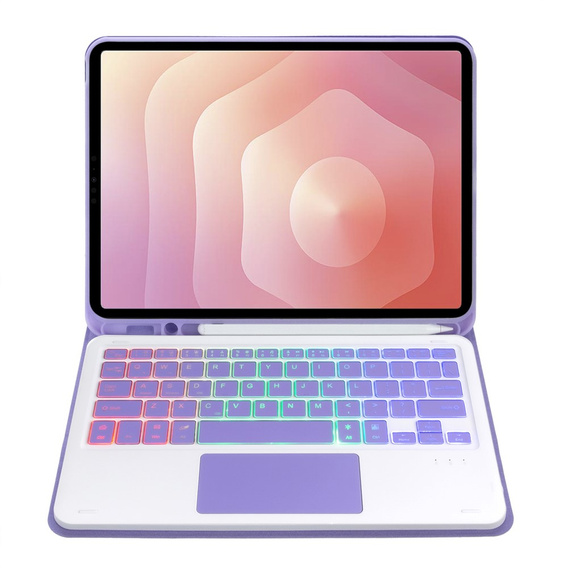 Husă cu tastatură Bluetooth iluminată și touchpad pentru Samsung Galaxy Tab S11