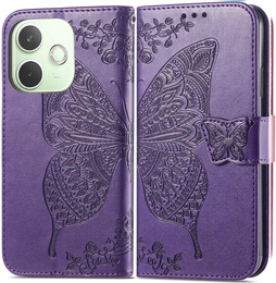 Cu clapetă pentru Oppo A5 Pro 5G, Butterfly, violet