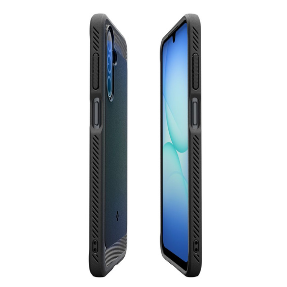 Carcasa Spigen pentru Samsung Galaxy A16 4G/ 5G, Rugged Armor MagSafe, negru + Tempered Glass 9H