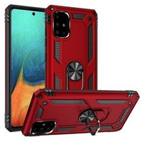 Husă blindată pentru Samsung Galaxy A51, Nox Case Ring, roșu