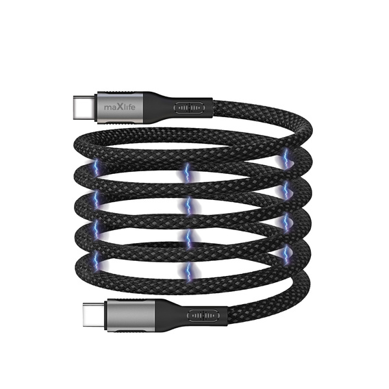 Cablu magnetic USB-C la USB-C, 100 W, 1,0 m, pentru dispozitive cu USB-C