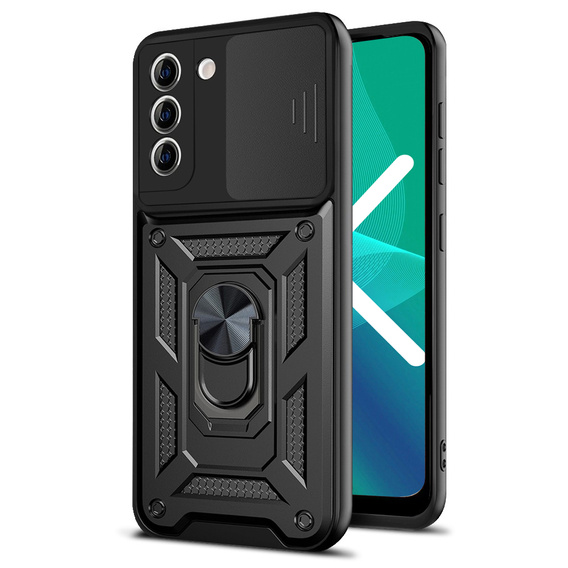 Husă blindată pentru Samsung Galaxy S22 Plus, CamShield Slide, negru