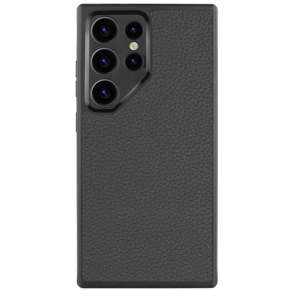 Husă din piele pentru Samsung Galaxy S24 Ultra, ERBORD LeatherGuard MagSafe, negru