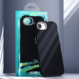 Carcasa ABEEL pentru iPhone 16e, Carbon Fiber, pentru MagSafe, negru