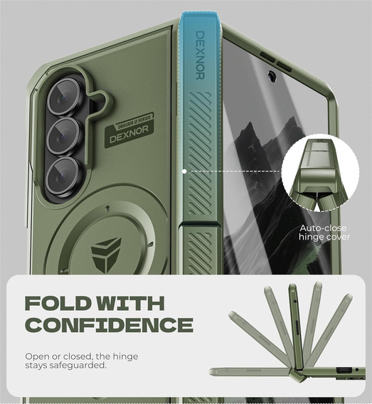 Dexnor Carcasă blindată magnetică cu baze duble pentru Samsung Galaxy Z Fold7