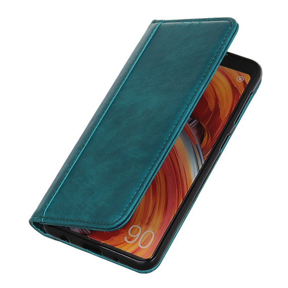 Husa cu clapetă pentru Motorola Edge 50 Fusion 5G, Split Leather, verde