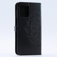 Cu clapetă pentru Motorola Moto G54 5G, Mandala, negru