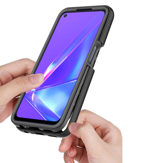 Carcasă pentru OPPO A52/A72/A92, Shockproof, cu folie, albastru