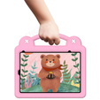 Husă pentru copii pentru iPad mini 8.3" 2021 (6 gen.) / iPad mini 8.3" 2024 (7 gen.), Cute Patterns, cu suport, roz