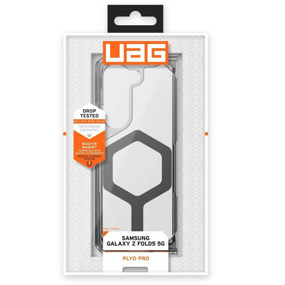 Urban Armor Gear Huse pentru Galaxy Z Fold 5 5G, Plyo MagSafe, transparent / gri