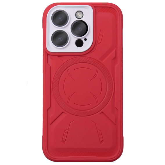 Husă pentru iPhone 15 Pro, ERBORD Armor Mag, roșu