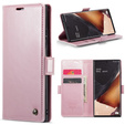 Carcasă flip CASEME pentru Samsung Galaxy Note 20 Ultra, Waxy Textured, roz