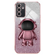 Husa pentru Samsung Galaxy A15 4G / 5G, Glitter Astronaut, roz
