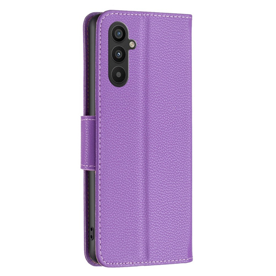Cu clapetă pentru Samsung Galaxy A34 5G, Wallet Litchi Magnet, violet