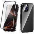 Husa pentru iPhone 16 Pro, Magnetic Dual Glass, negru